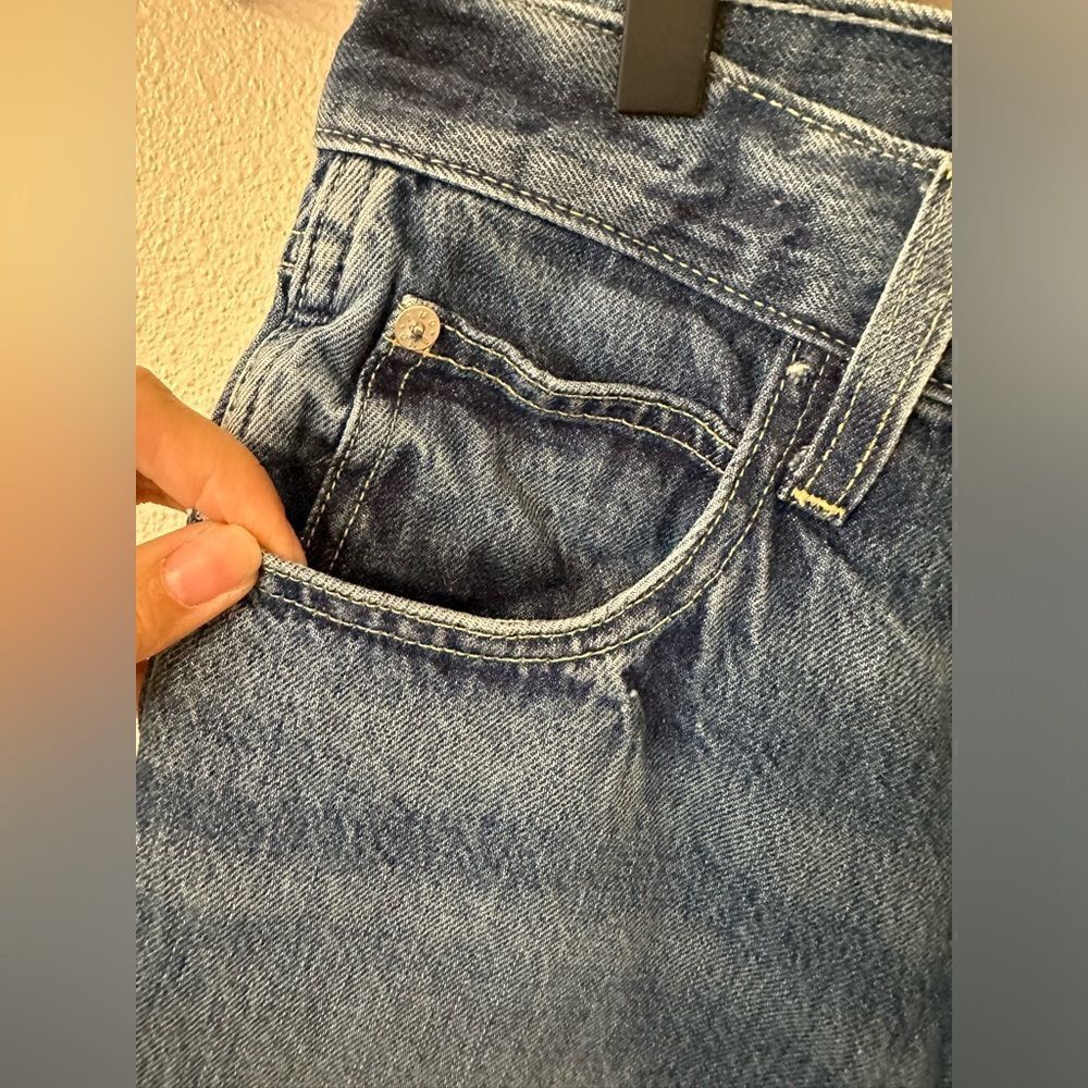 AMO Women's Harriet Mid Rise Straight Leg cotton Jeans Sz 28 - Picture 5 of 8